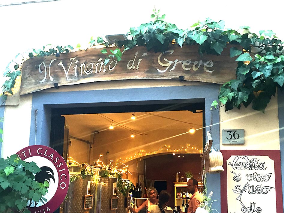 Il Vinaino Di Greve, wine merchant and very helpful proprieter, Donatella.