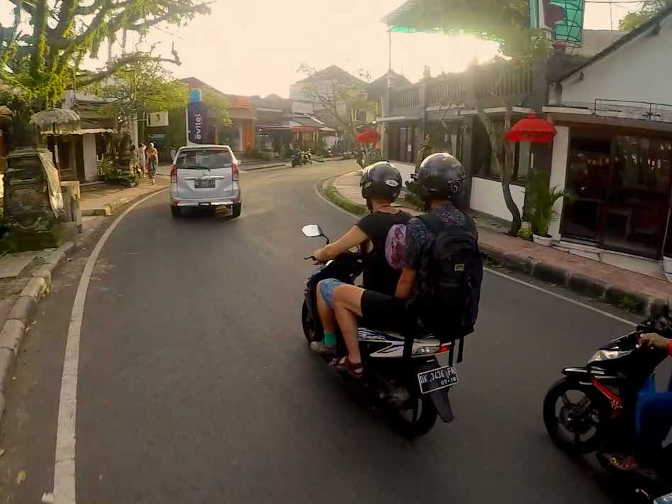 Riding a Scooter in Bali